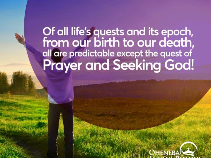 Pray and Seek God